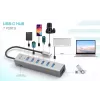 i-tec USB-C įkrovimo metalinis šakotuvas 7 prievadų USB 3.2 Gen 1 Type-C Type-A