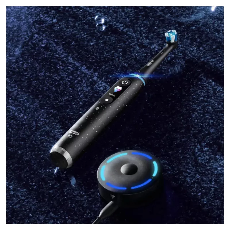 Oral-B iO Series 10 suaugusiųjų besisukantis-osciliuojantis dantų šepetėlis Juoda