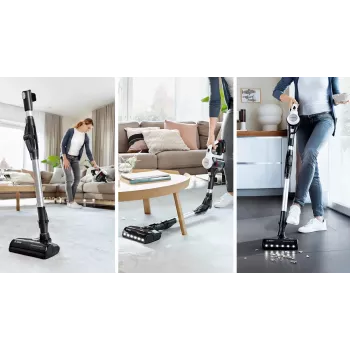 Bosch BCS711XXL belaidis vertikalus dulkių siurblys, baterija, sausam valymui, be maišelio, 0,3 l, baltas, 3 Ah