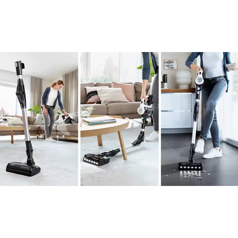 Bosch BCS711XXL belaidis vertikalus dulkių siurblys, baterija, sausam valymui, be maišelio, 0,3 l, baltas, 3 Ah