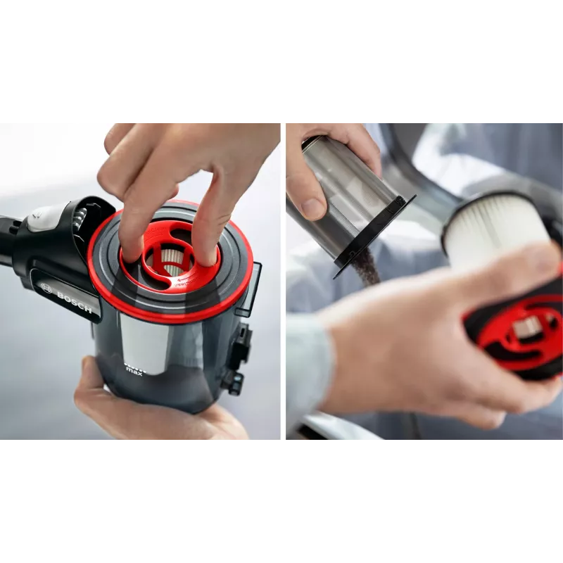 Bosch BCS711XXL belaidis vertikalus dulkių siurblys, baterija, sausam valymui, be maišelio, 0,3 l, baltas, 3 Ah