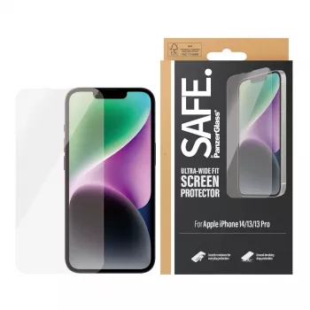 PanzerGlass SAFE. by ® Ekrano apsauga iPhone 14 | 13 | 13 Pro | Ultra-Wide Fit