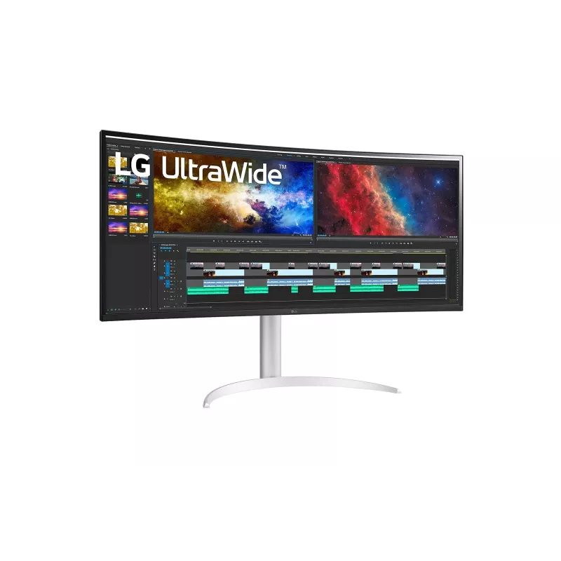 LG 38BQ85C-W kompiuterio monitorius 95,2 cm (37,5 col.) 3840 x 1600 pikselių Quad HD+ balta