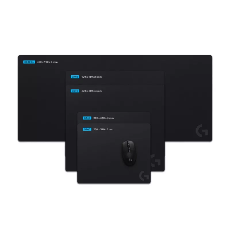 LOGITECH G240 medžiaginis žaidimų pelės kilimėlis - juodas