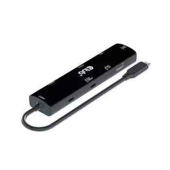 CLUB3D USB4™ Gen3x2 Type-C, 6 viename šakotuvas su HDMI™ 8K60Hz arba 4K120Hz, 2xUSB Typee-A(10G), Ethernet RJ45(2.5G) ir 2xUSB Type-C, 1x Data(10G) ir 1xPD3.0 įkrovimas 100 W