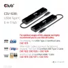 CLUB3D USB4™ Gen3x2 Type-C, 6 viename šakotuvas su HDMI™ 8K60Hz arba 4K120Hz, 2xUSB Typee-A(10G), Ethernet RJ45(2.5G) ir 2xUSB Type-C, 1x Data(10G) ir 1xPD3.0 įkrovimas 100 W
