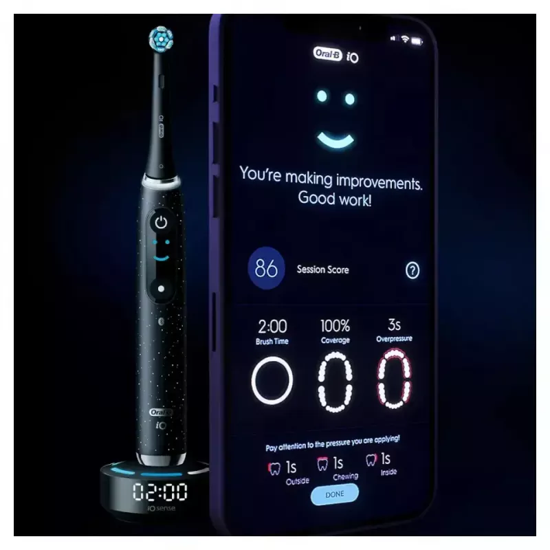 Rotuojantis-svyruojantis dantų šepetėlis Oral-B iO Series 10 Juoda