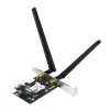 Vidinė WLAN kortelė ASUS PCE-AXE5400 — PCIe, trijų dažnių „Wi‑Fi 6E“ (2,4/5/6 GHz), 2402 Mbps, „Bluetooth 5.2“