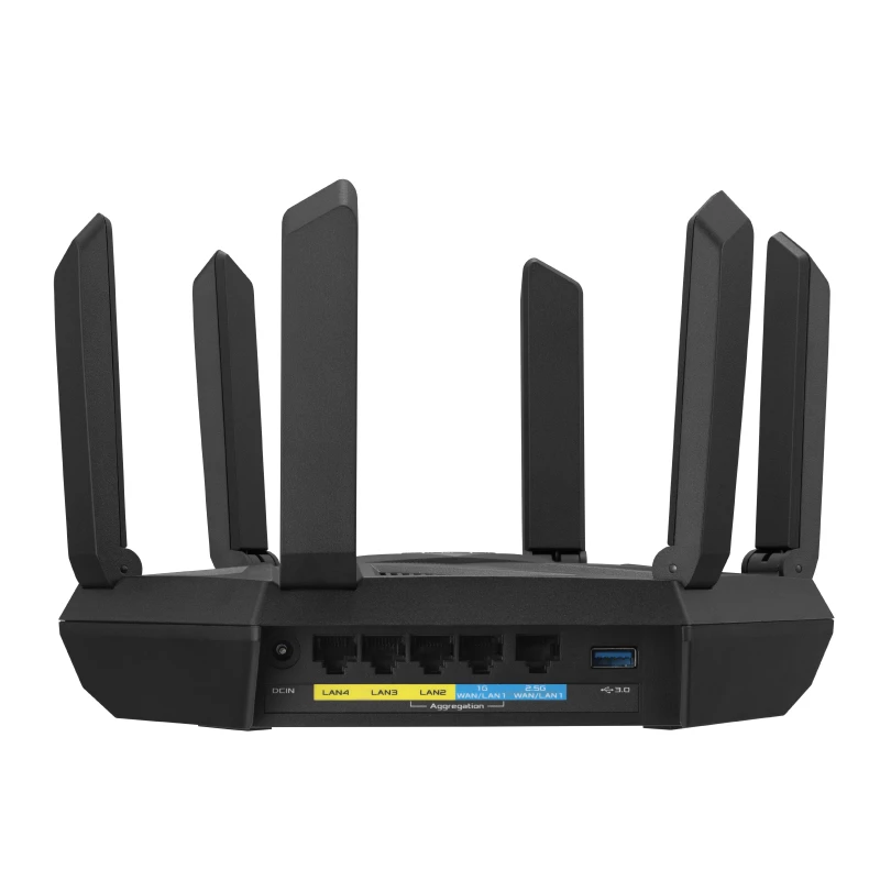 ASUS RT-AXE7800 belaidis maršrutizatorius Trijų juostų (2,4 GHz / 5 GHz / 6 GHz) Juoda