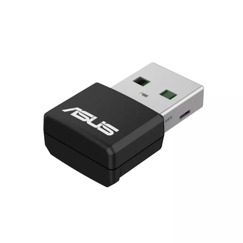 Tinklo adapteris ASUS USB-AX55 Nano AX1800 Wi‑Fi 6 dviejų dažnių USB belaidis adapteris, 1800 Mbps, juodas