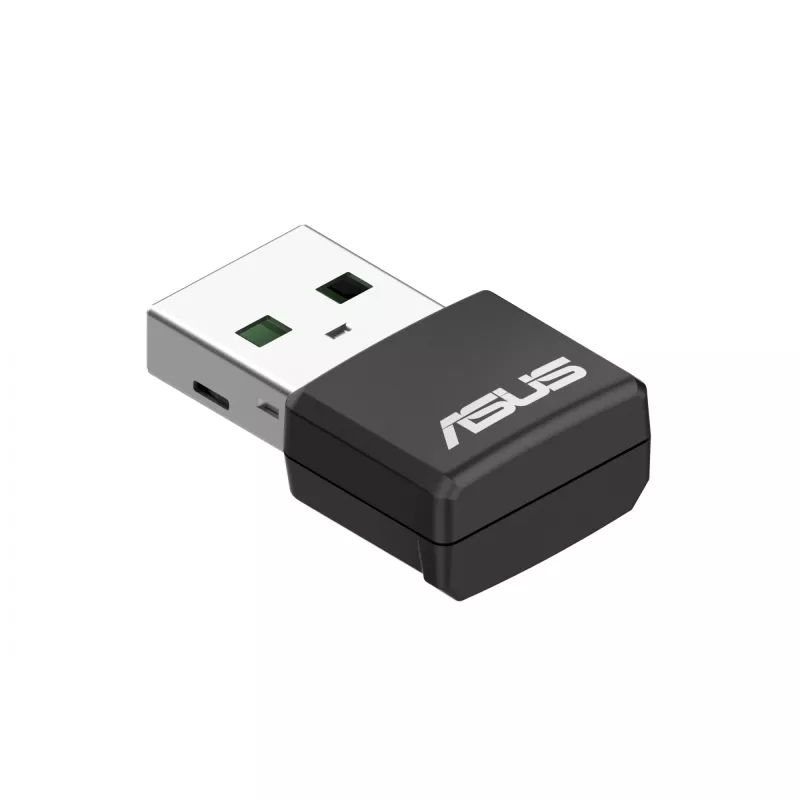 Tinklo adapteris ASUS USB-AX55 Nano AX1800 Wi‑Fi 6 dviejų dažnių USB belaidis adapteris, 1800 Mbps, juodas