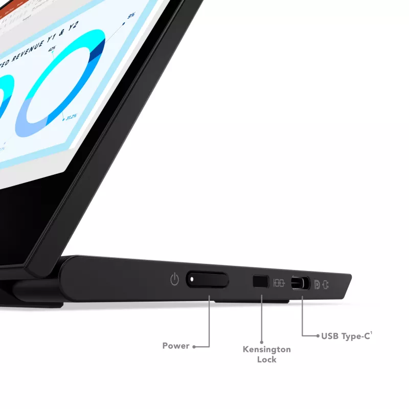 Lenovo ThinkVision M14d Monitorius, 35,6 cm (14 colių), 2240 x 1400 pikselių, 2,2K, LED, 8 ms, juodas