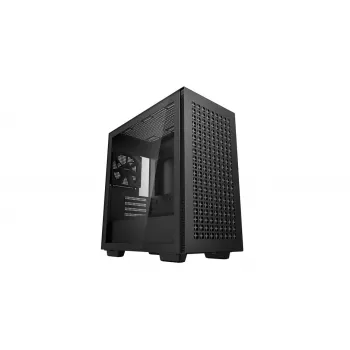 PC korpusas DeepCool CH370 Mini Tower — microATX/Mini‑ITX, grūdintas stiklas, palaiko iki 32 cm GPU