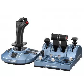 Thrustmaster TCA Captain Pack X Airbus Edition juoda, pilka USB vairalazdė + variklio valdymo svirtis Analoginė PC, Xbox
