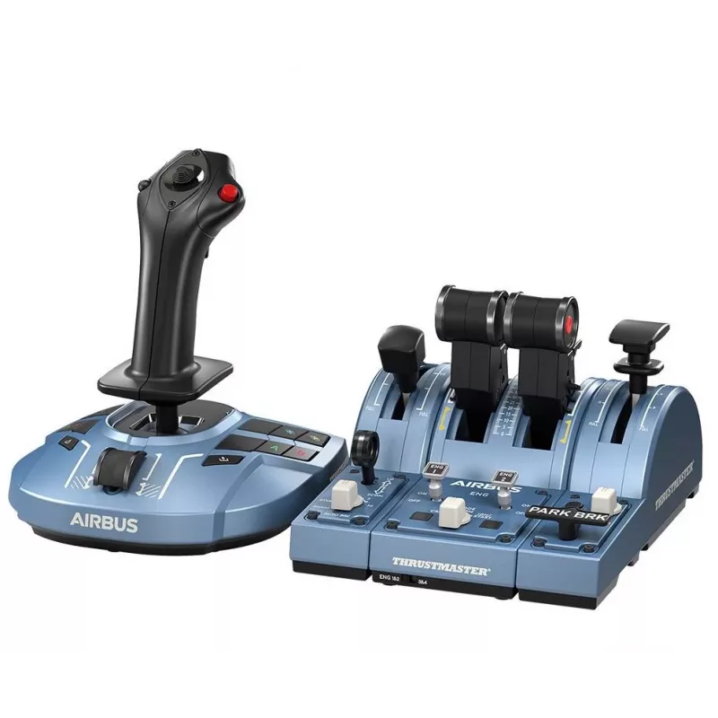 Thrustmaster TCA Captain Pack X Airbus Edition juoda, pilka USB vairalazdė + variklio valdymo svirtis Analoginė PC, Xbox
