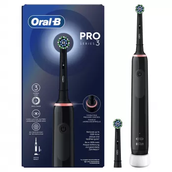 Oral-B Pro 3 Pro3 3000 suaugusiems rotacinė-osciliacinė dantų šepetėlis juodas