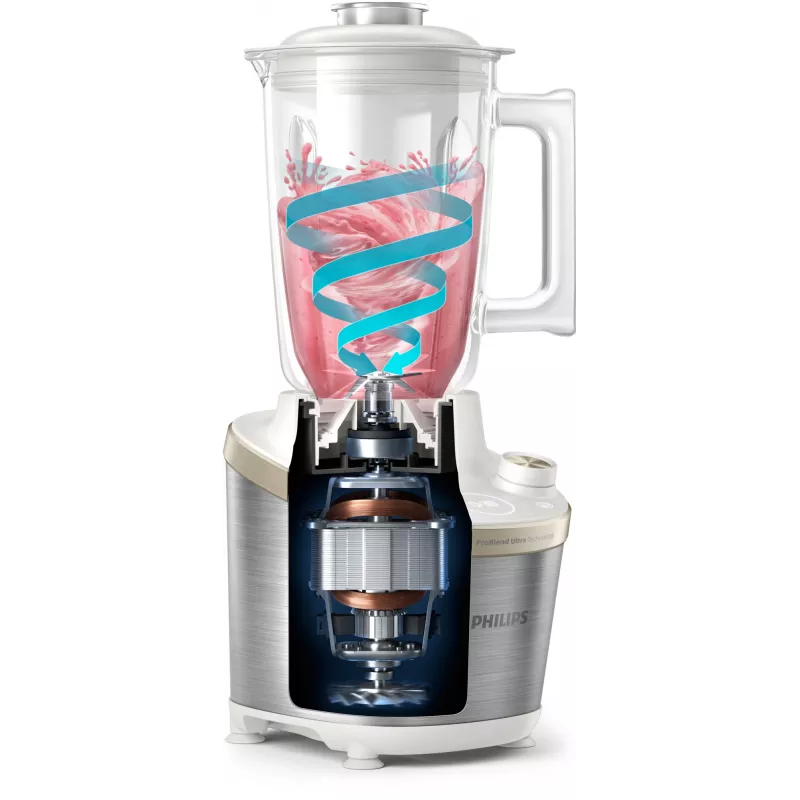 Philips 7000 serijos HR3760/01 trintuvas 2 L stalinis trintuvas 1500 W Nerūdijantis plienas, Balta
