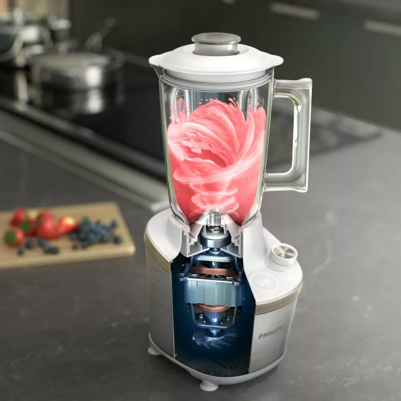 Philips 7000 serijos HR3760/01 trintuvas 2 L stalinis trintuvas 1500 W Nerūdijantis plienas, Balta