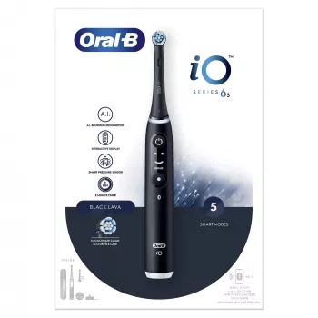 Oral-B iO 6 Suaugusiesiems vibruojantis dantų šepetėlis Juodas