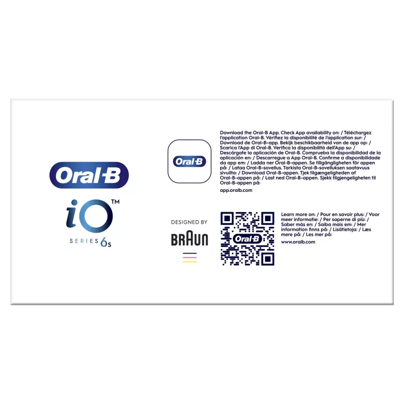 Oral-B iO 6 Suaugusiesiems vibruojantis dantų šepetėlis Juodas