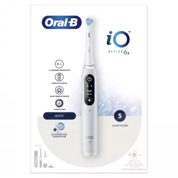 Oral-B iO 6 suaugusiems vibracinis dantų šepetėlis baltas
