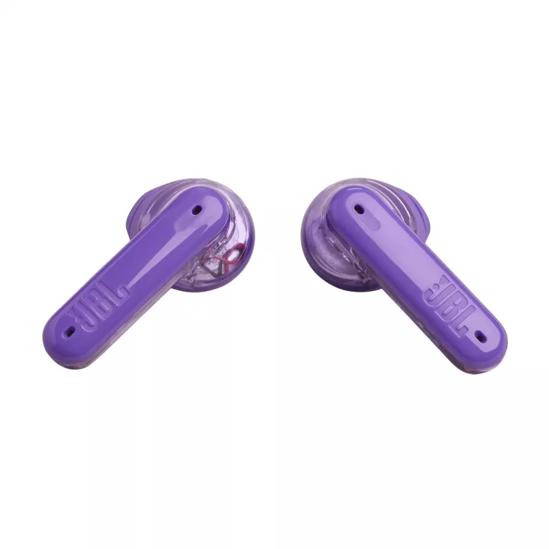 JBL Tune Flex Ghost Edition Ausinės Tikras belaidis stereo (TWS) Į ausį Skambučiai/Muzika Bluetooth Violetinė, permatoma