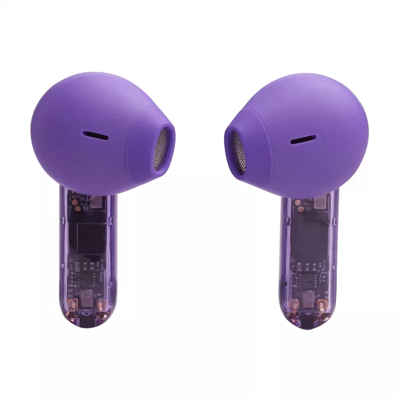 JBL Tune Flex Ghost Edition Ausinės Tikras belaidis stereo (TWS) Į ausį Skambučiai/Muzika Bluetooth Violetinė, permatoma