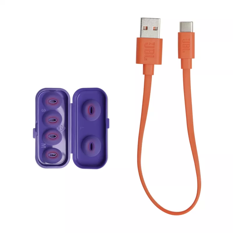 JBL Tune Flex Ghost Edition Ausinės Tikras belaidis stereo (TWS) Į ausį Skambučiai/Muzika Bluetooth Violetinė, permatoma
