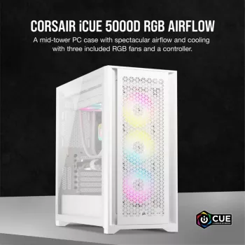 PC Case Corsair iCUE 5000D RGB Airflow Midi Tower White