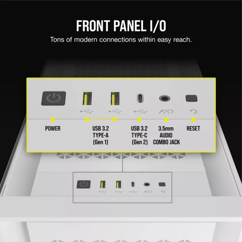 PC Case Corsair iCUE 5000D RGB Airflow Midi Tower White