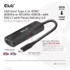 CLUB3D USB Gen2 Type-C į HDMI™ 8K60Hz arba 4K120Hz HDR10+ su DSC1.2 ir Power Delivery 3.0 aktyvus adapteris M/F