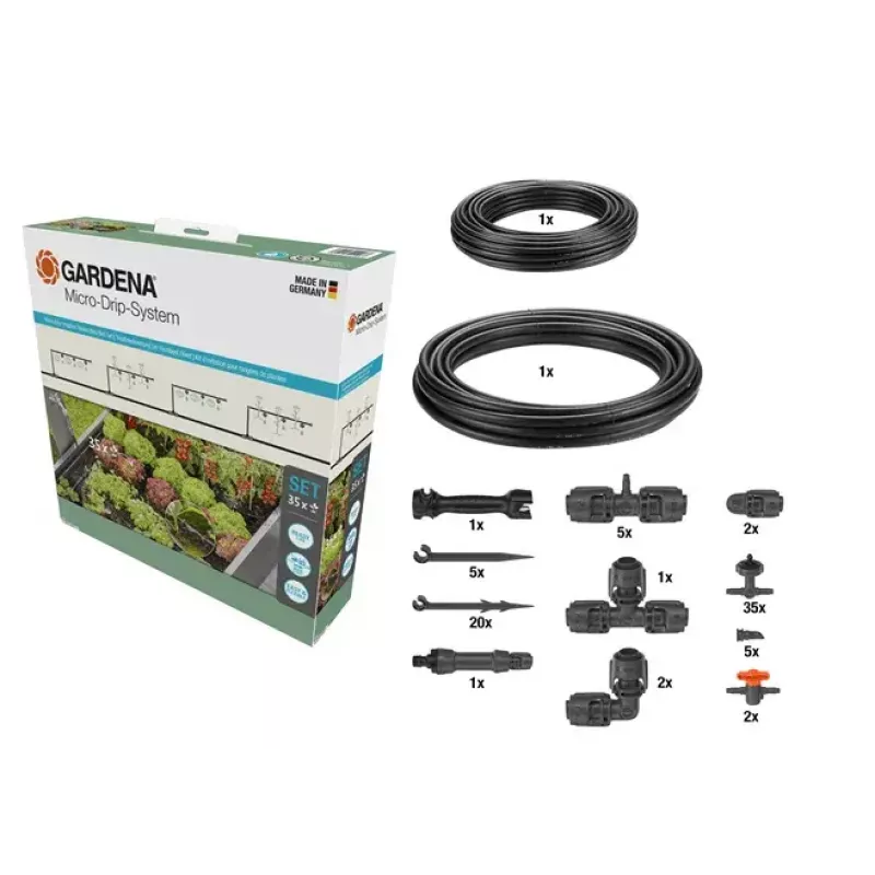 Lašelinė laistymo sistema Gardena 13455-20 Žarnos ilgis 15 m Juoda Žalia
