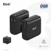 CLUB3D kelioninis įkroviklis 100 W GaN technologija, USB-IF TID sertifikuotas, vienas USB Type-C prievadas, palaiko Power Delivery (PD) 3.0