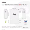 CLUB3D kelioninis įkroviklis 100 W GaN technologija, USB-IF TID sertifikuotas, vienas USB Type-C prievadas, palaiko Power Delivery (PD) 3.0
