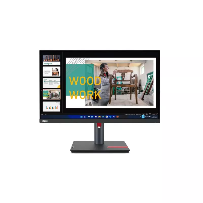 Lenovo ThinkVision P24q-30 kompiuterio monitorius 60,5 cm (23,8 colio) 2560 x 1440 pikselių Quad HD LED juodas