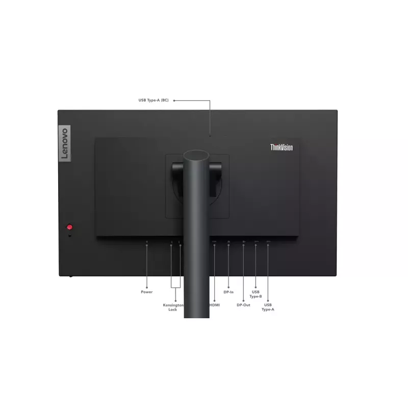 Lenovo ThinkVision P24q-30 kompiuterio monitorius 60,5 cm (23,8 colio) 2560 x 1440 pikselių Quad HD LED juodas