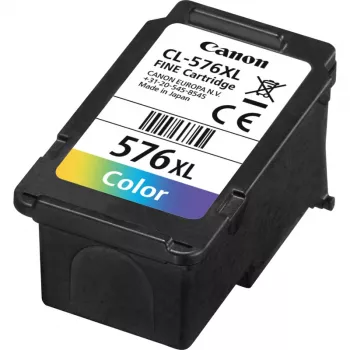 „Canon CL-576XL“ rašalo kasetė 1 vnt. Originali didelės talpos (XL) purpurinė, geltona, žalsvai mėlyna