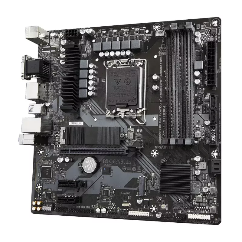 Motininė plokštė GIGABYTE B760M DS3H DDR4 Micro ATX, Intel LGA 1700, 4x DIMM, 128 GB, 2,5Gb LAN, 2x M.2, HDMI+DP