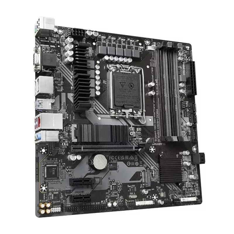 Motininė plokštė GIGABYTE B760M DS3H DDR4 Micro ATX, Intel LGA 1700, 4x DIMM, 128 GB, 2,5Gb LAN, 2x M.2, HDMI+DP