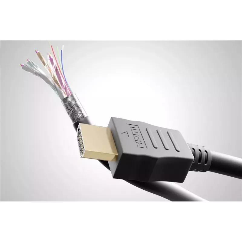 HDMI kabelis Wentronic 61263 0.5m Tipas A Male 18 Gbit/s Juodas