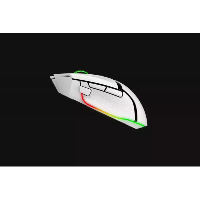 Žaidimų pelė Razer Basilisk V3 Pro — dešinei rankai, optinė 30 000 DPI, RF belaidis/Bluetooth/USB-C, balta