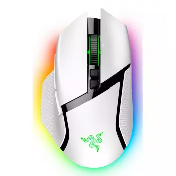 Žaidimų pelė Razer Basilisk V3 Pro — dešinei rankai, optinė 30 000 DPI, RF belaidis/Bluetooth/USB-C, balta