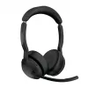 Jabra Evolve2 55 - Link380a UC Stereo (su stovu), belaidis, biurui/skambučių centrui, 20 - 20000 Hz, 130 g, ausinės, juodos