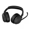 Jabra Evolve2 55 - Link380a UC Stereo (su stovu), belaidis, biurui/skambučių centrui, 20 - 20000 Hz, 130 g, ausinės, juodos