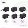 CLUB3D kelioninis įkroviklis PPS 65W GAN technologija, trigubas prievadas (2x USB Type-C + USB Type-A), palaiko Power Delivery (PD) 3.0