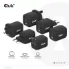 CLUB3D kelioninis įkroviklis PPS 65W GAN technologija, trigubas prievadas (2x USB Type-C + USB Type-A), palaiko Power Delivery (PD) 3.0