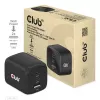 CLUB3D kelioninis įkroviklis PPS 65W GAN technologija, trigubas prievadas (2x USB Type-C + USB Type-A), palaiko Power Delivery (PD) 3.0