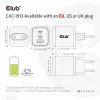CLUB3D kelioninis įkroviklis PPS 65W GAN technologija, trigubas prievadas (2x USB Type-C + USB Type-A), palaiko Power Delivery (PD) 3.0