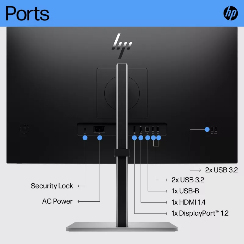HP E27 G5 FHD Monitorius, 68,6 cm (27 colių), 1920 x 1080 pikselių, Full HD, LCD, 5 ms, Juoda