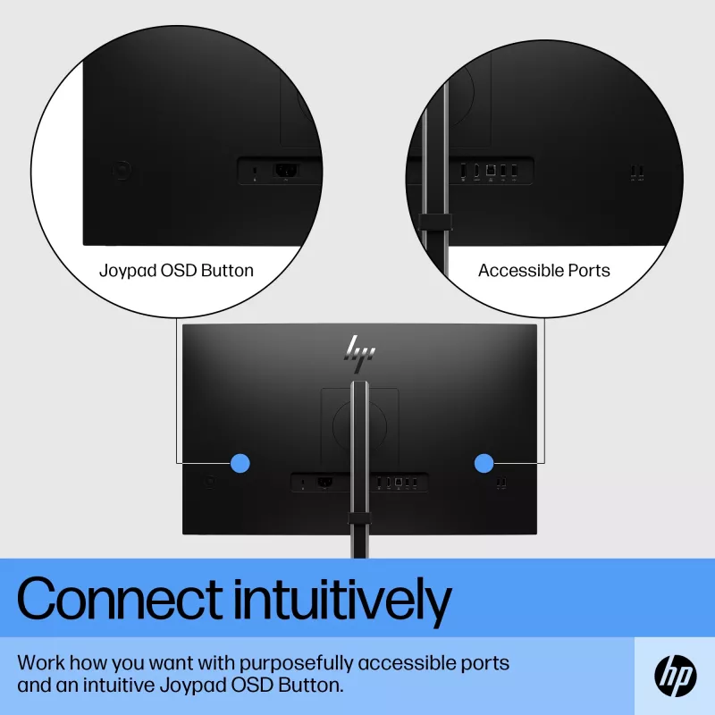 HP E27 G5 FHD Monitorius, 68,6 cm (27 colių), 1920 x 1080 pikselių, Full HD, LCD, 5 ms, Juoda